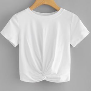 Twist Front Crop Tee